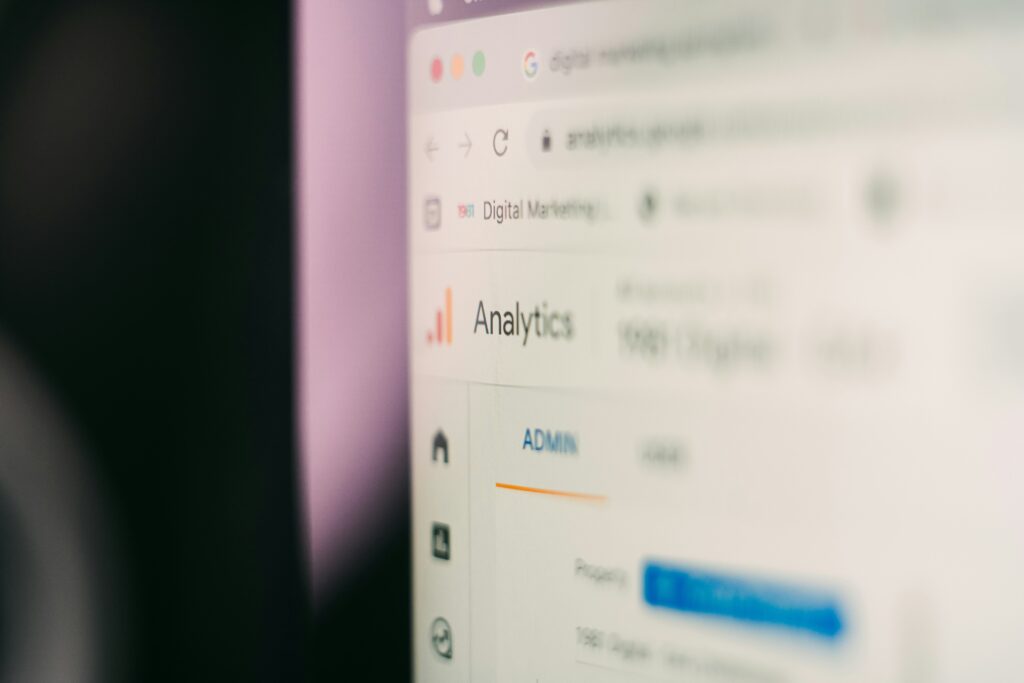 Picture of Google Anayltics as a part of SEO.