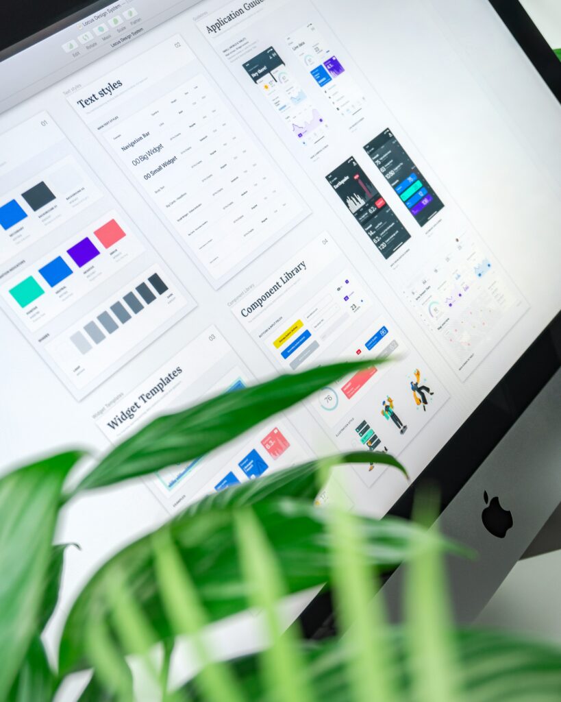 Website design with the brandkit and design elements