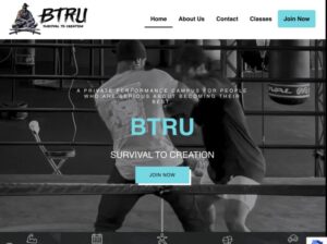 BTRU academy hero section that was enhanced by Potere Growth.
