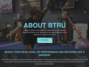 BTRU Academy about page hero section that was enhanced by Potere Growth