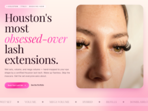 Bomblash.co hero section created by Potere Growth.