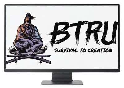 Btru Academy logo in a monitor